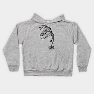 Hold Fast in Ocean Giant Kelp (Black Ink Version) Kids Hoodie